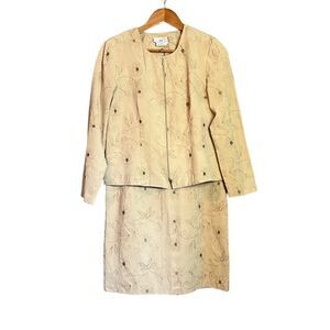 On‎ by Leboff Biege embroidered 2 piece set